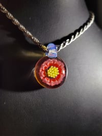 Image 2 of Red daisy pendant with ghost bale