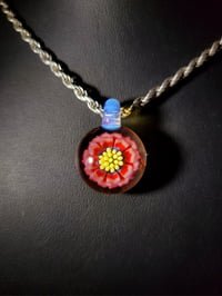 Image 3 of Red daisy pendant with ghost bale