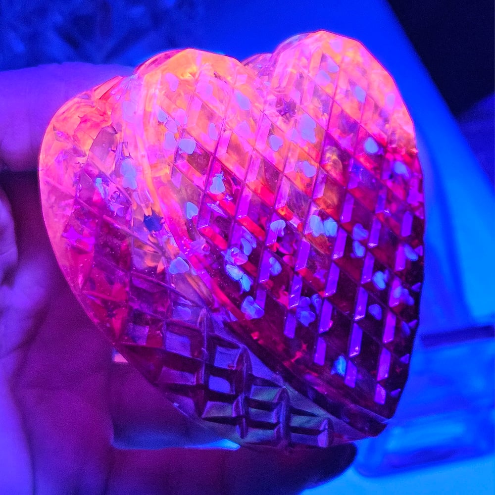 Image of Red/ Magenta Swirl Heart Box- Style #2