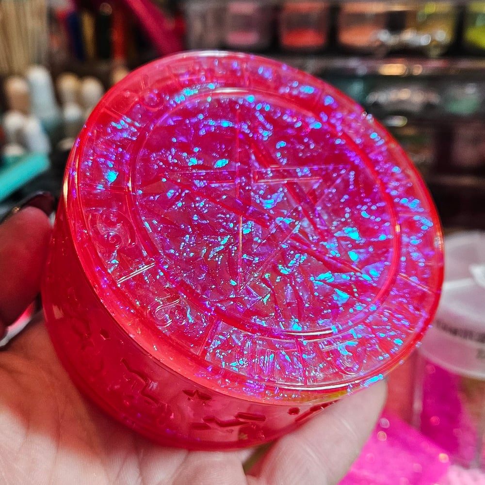Image of Red Crushed Opal Zodiac/ Pentagram Box