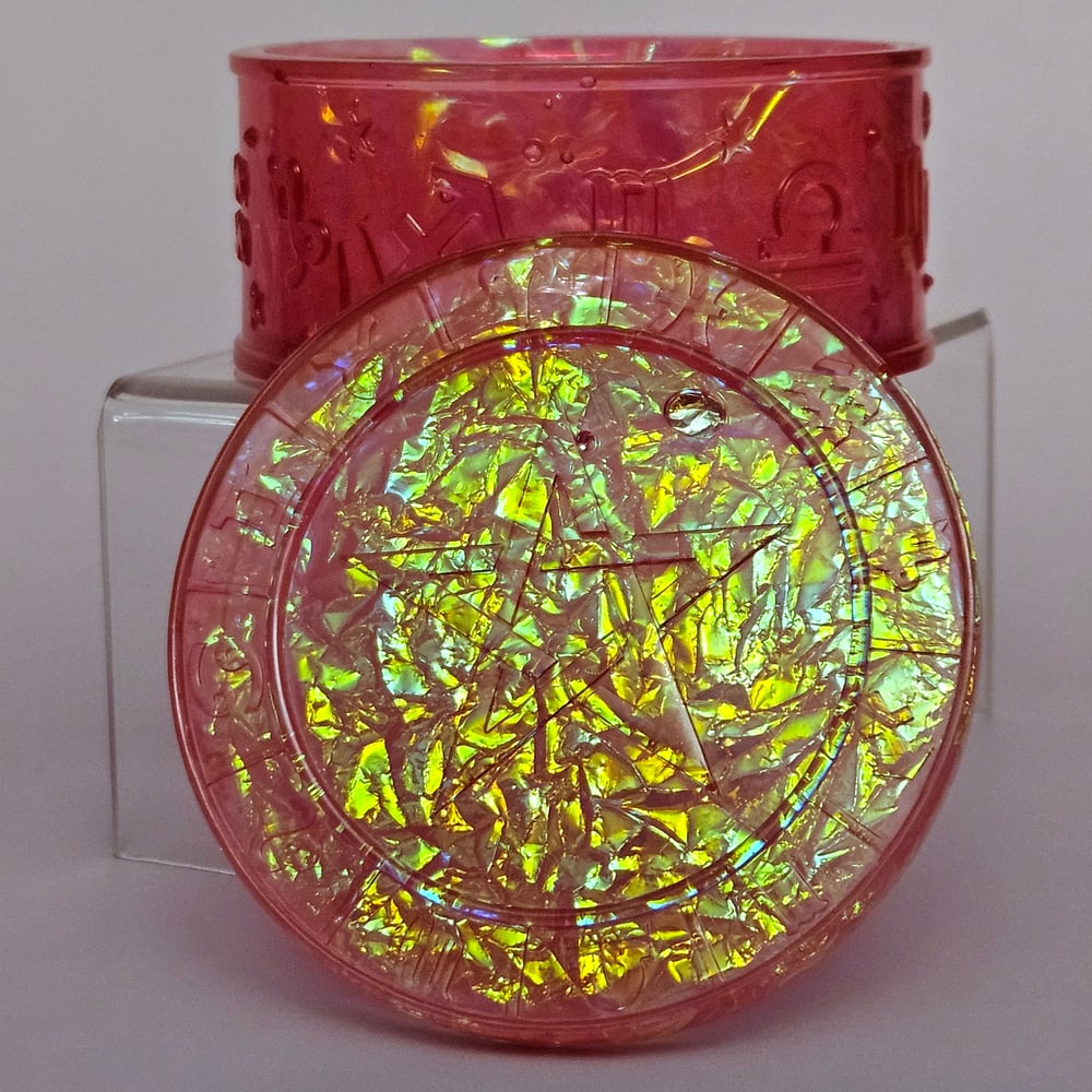 Image of Red Crushed Opal Zodiac/ Pentagram Box