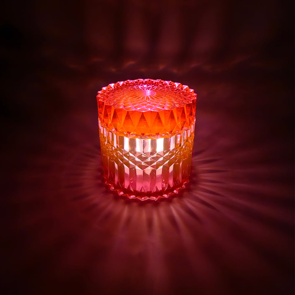 Image of Magenta/Neon Pink Diamond Cut Jar