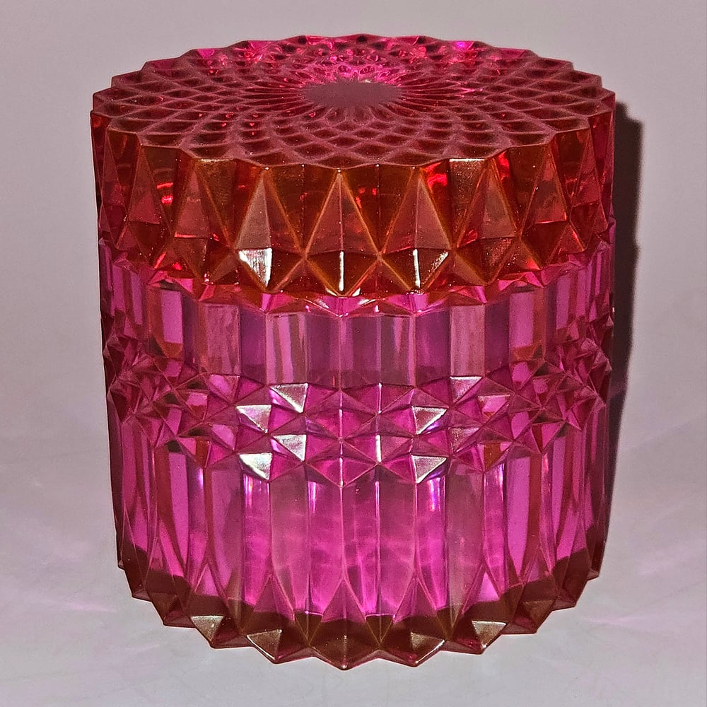 Image of Magenta/Neon Pink Diamond Cut Jar