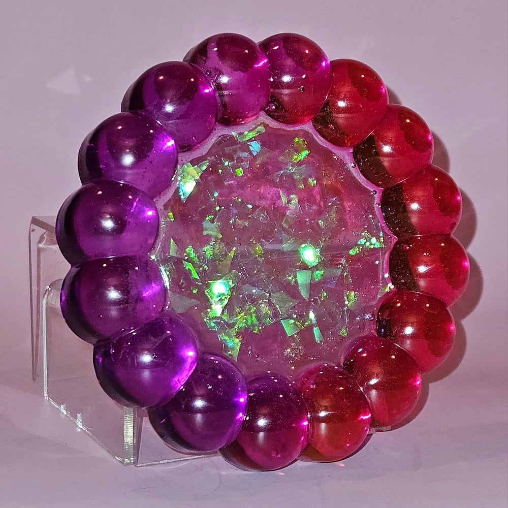 Image of Magenta and Purple Icy Bubble Coaster