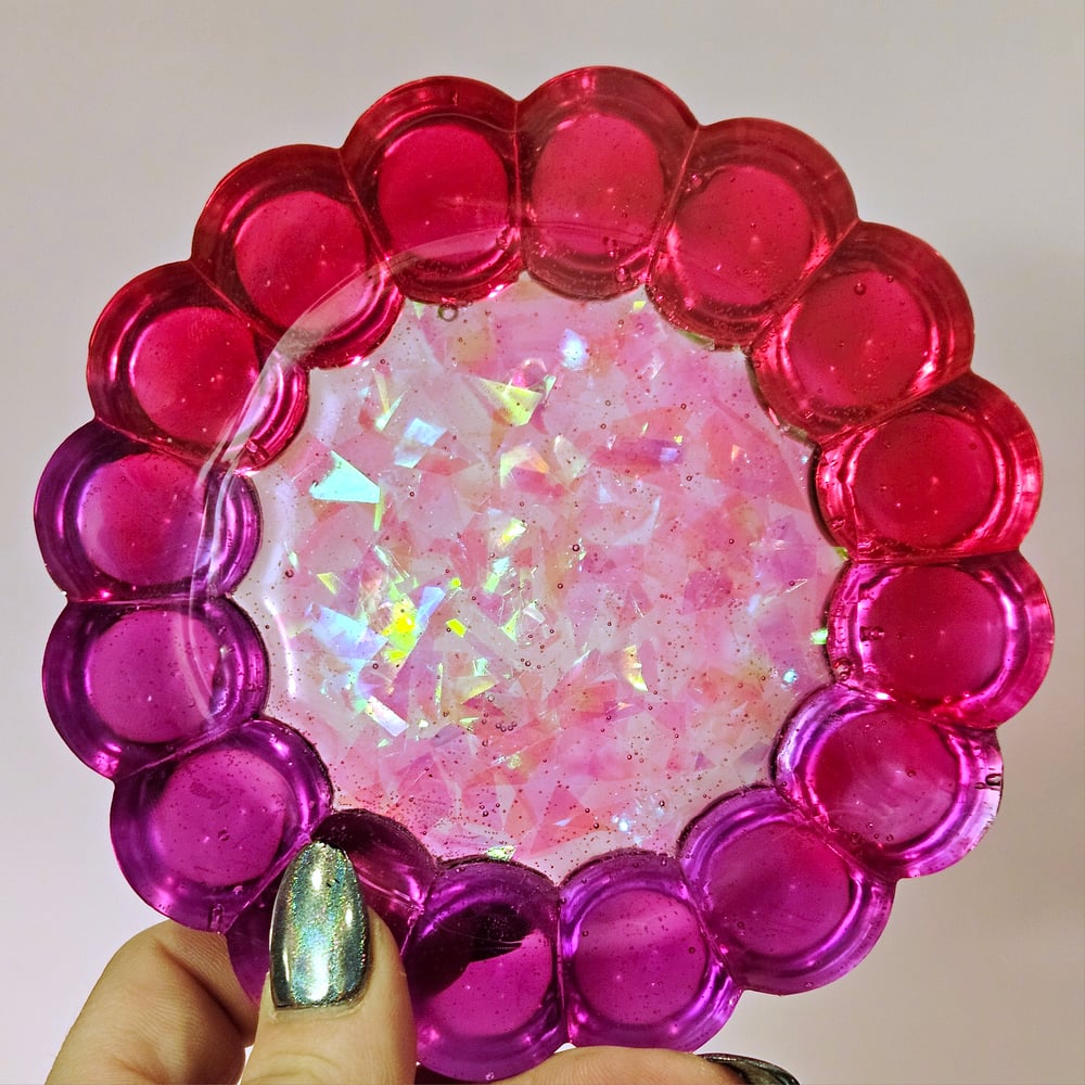 Image of Magenta and Purple Icy Bubble Coaster