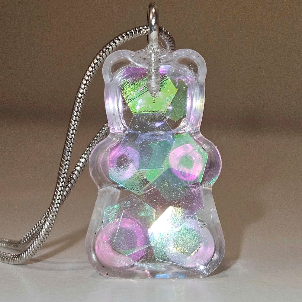 Image of Clearidescent Gummy Bear Necklace