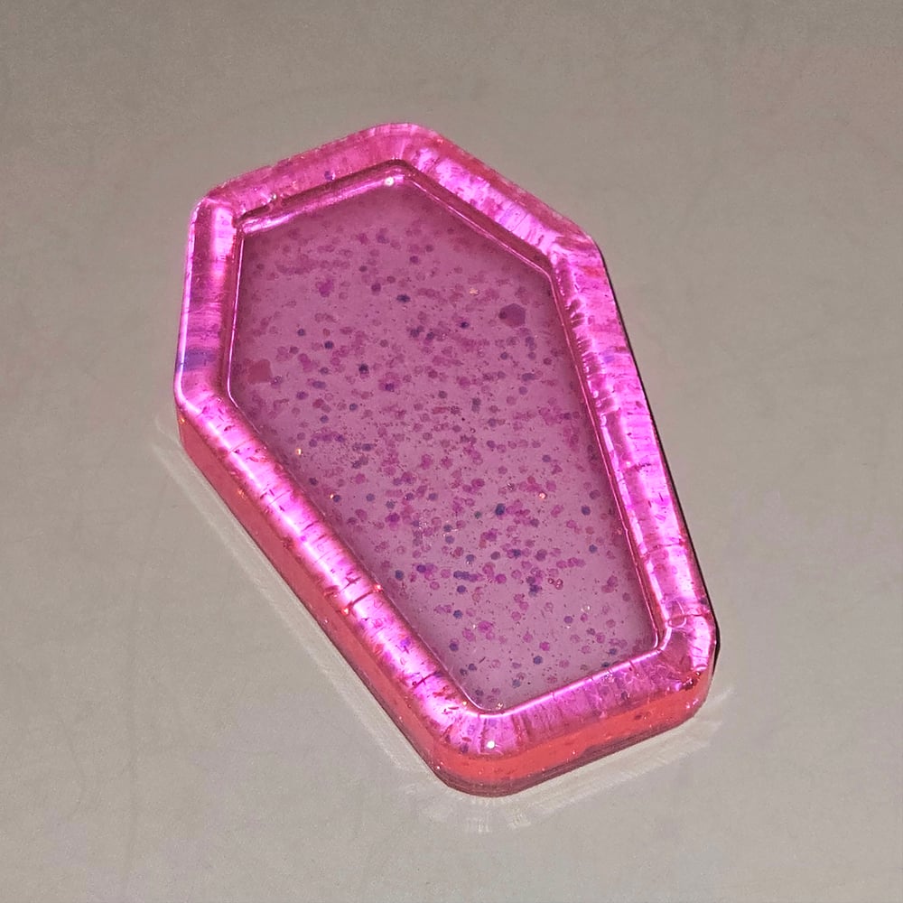 Image of Neon Pink Mini Coffin Tray #1