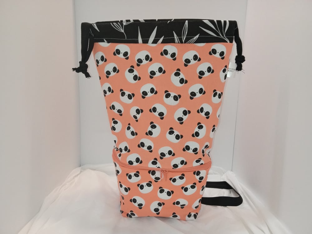 Image of Panda Cross Body Double Decker Project Bag small