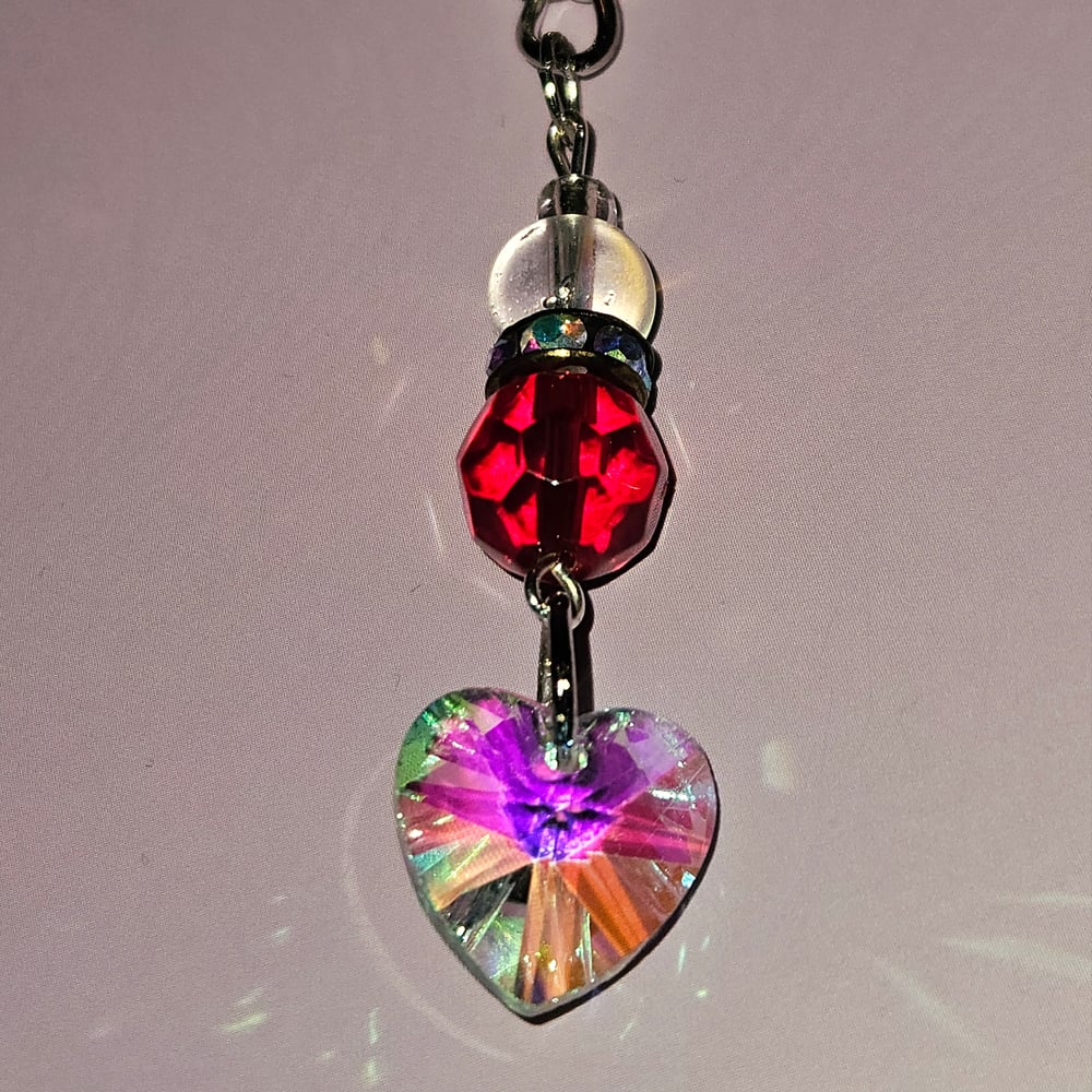 Image of Ruby Red Crushed Opal Bat Wall Art