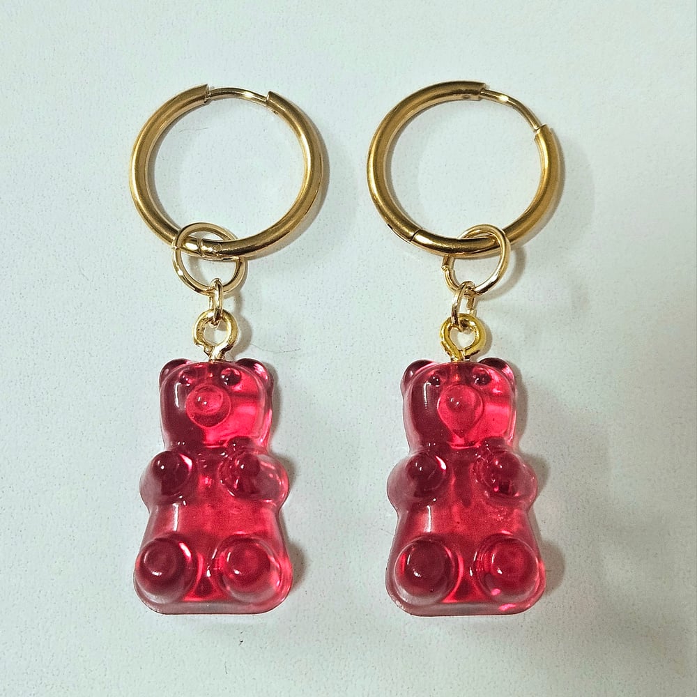 Image of Red Gummy Bear Earrings