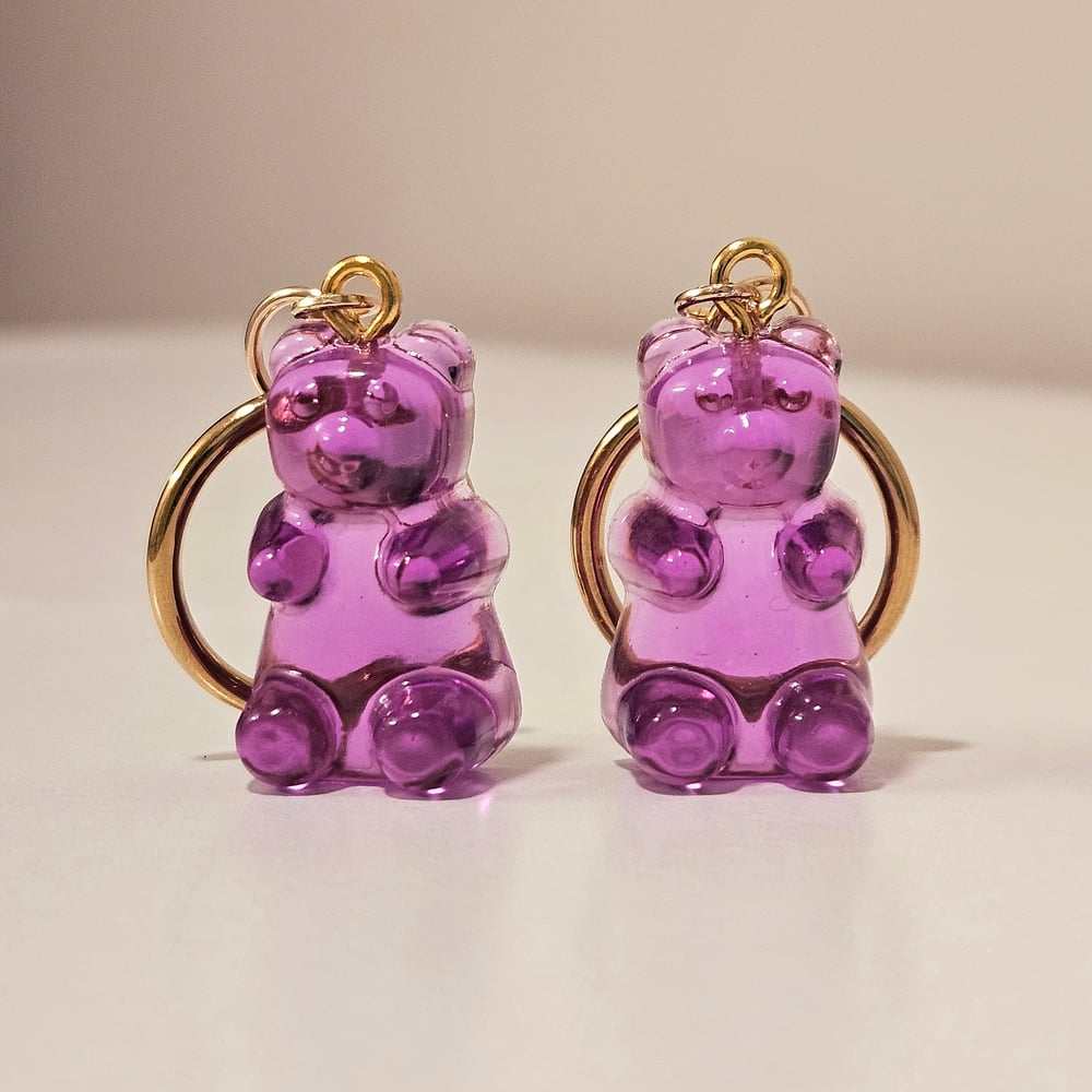 Image of Purple Gummy Bear Earrings