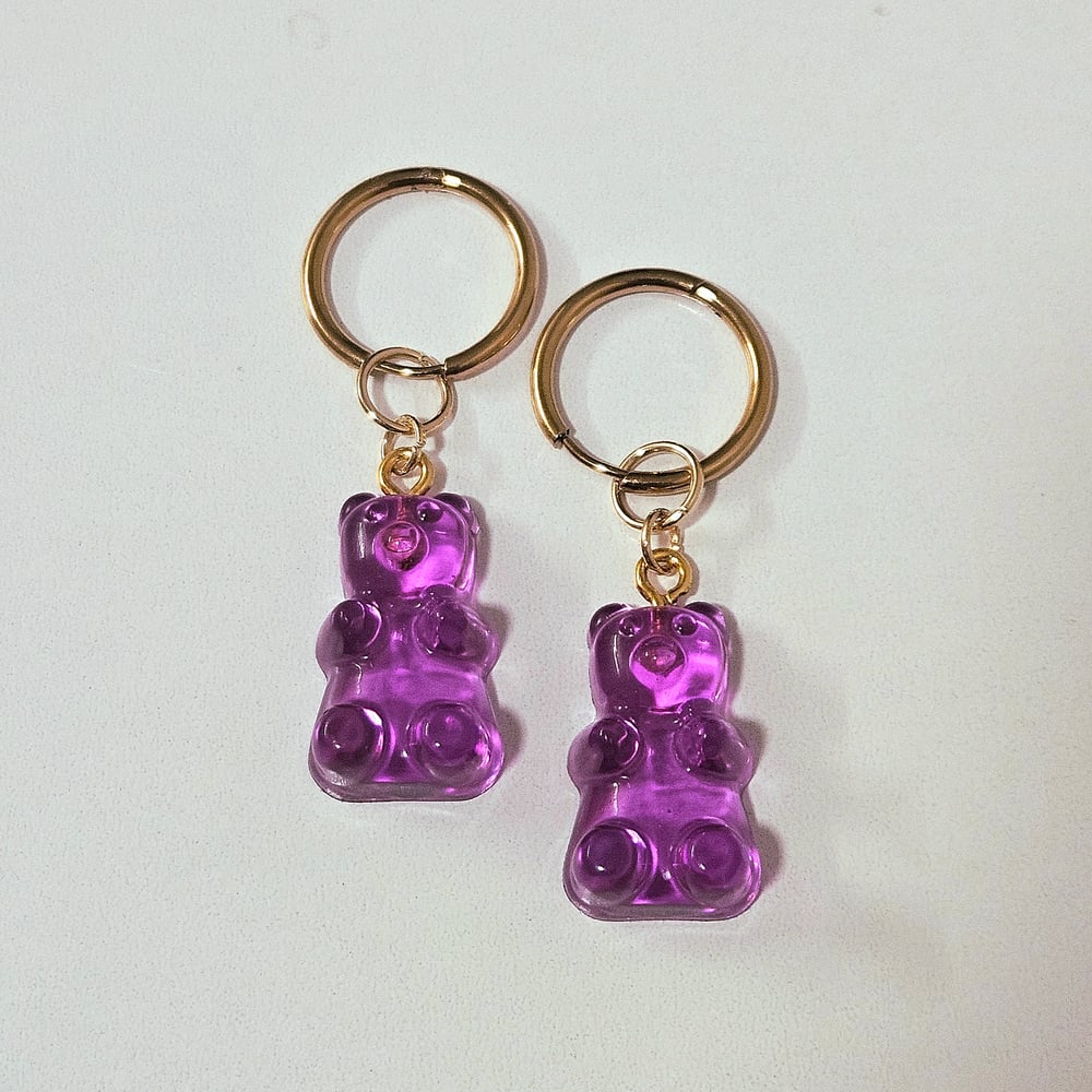 Image of Purple Gummy Bear Earrings