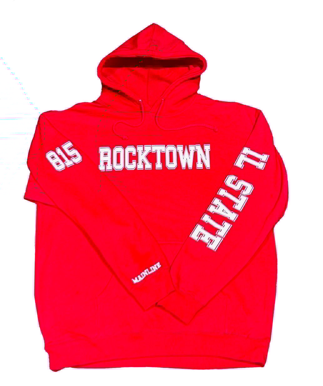 Image of ROCKTOWN RED & WHT HOODIE