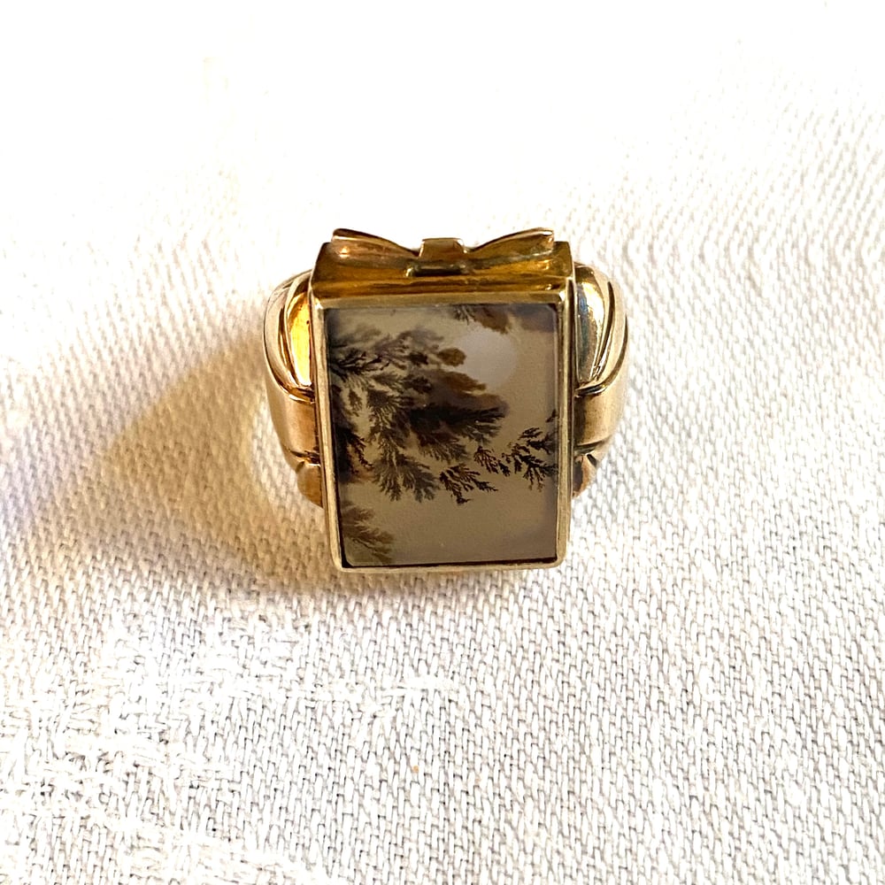 Image of MOSS AGATE RING