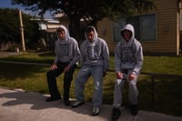 Image 2 of 'Bang Bang hood, Pullover, Gray Marl'