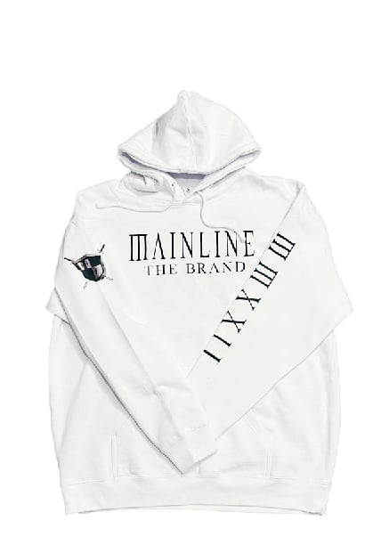 Image of White Mainline Hoodie
