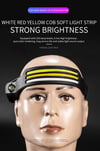 Headlamp With COB LED Sensor Built-in Battery Flashlight USB Rechargeable