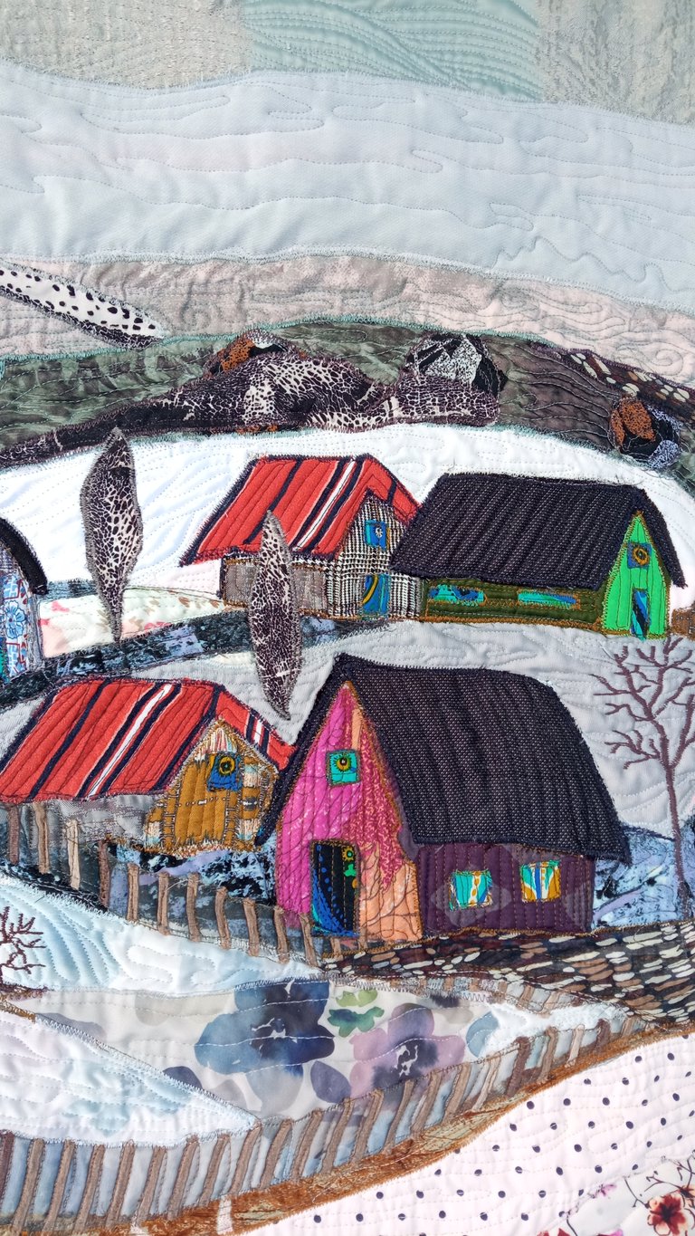 "There will be a day", 82x58 cm, art quilt painting Image 3
