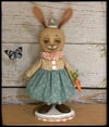 Becky the Bunny rabbit Doll original folk art creation Penny Grotz