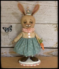 Image 1 of Becky the Bunny rabbit Doll original folk art creation Penny Grotz