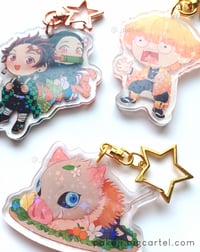 Image 2 of Demon Slayer holo charms