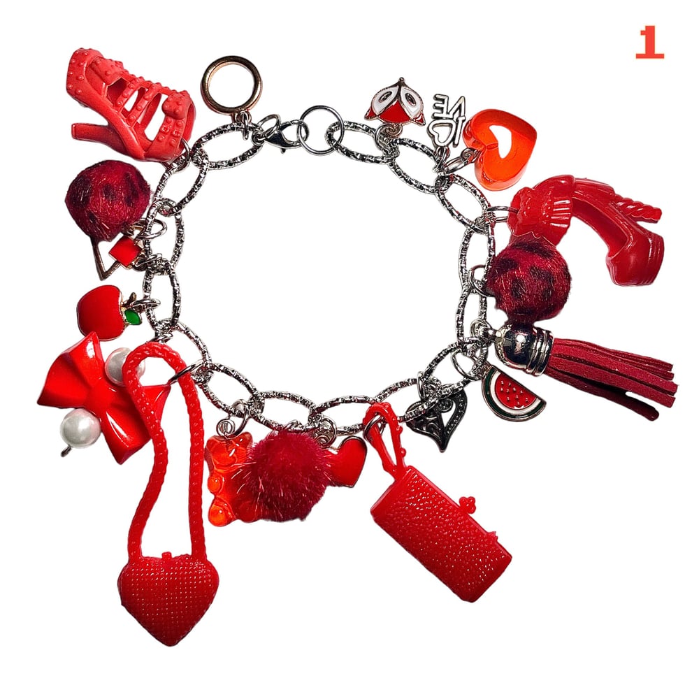 Image of Red Charm Bracelet