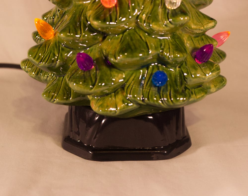 Image of Light up Vintage Mold Tree with Black Base 