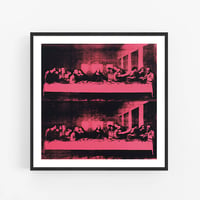 Image 1 of Andy Warhol - Last Supper, Pink Giclee Print, Square Poster