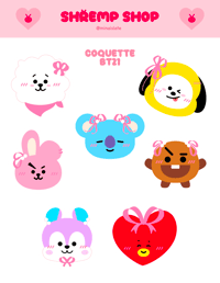 Image 1 of [STICKERS] Coquette BT21 Set