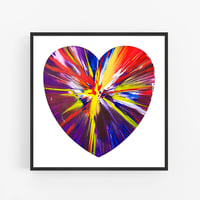 Image 1 of Damien Hirst - Heart Spin Painting, Fine Art Giclee Print, Square Poster