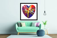 Image 2 of Damien Hirst - Heart Spin Painting, Fine Art Giclee Print, Square Poster