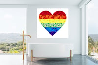 Image 2 of Damien Hirst - Butterfly Heart, Fine Art Giclee Print, Square Poster