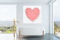 Image 2 of Damien Hirst - Pink Heart, Fine Art Giclee Print, Square Poster