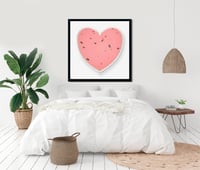 Image 4 of Damien Hirst - Pink Heart, Fine Art Giclee Print, Square Poster