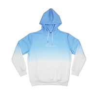 Image 1 of Blue Dip Dye Hoodie