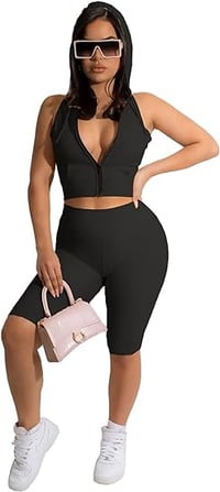 Image 3 of Crop Workout Set