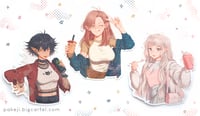 Image 1 of Original - Beverage Girls large holo stickers