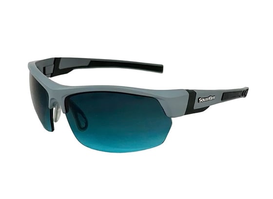 Image of The NEW SB49 unisex grey frame with matt black TCG plus soft pouch and hard case.