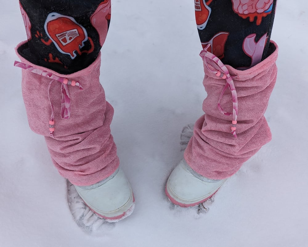 Image of Pink Fuzzy Legwarmers