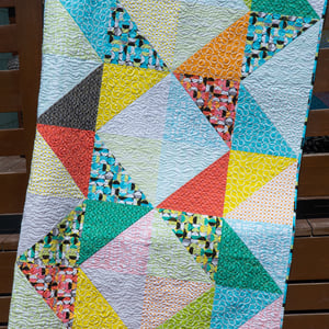 Charming Chevrons Quilt Kit Twin Size - Good Vibes Fabric & Pattern