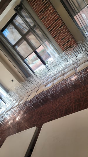 Image of Adult ghost  chair  / Clear chair +  White Cushion 