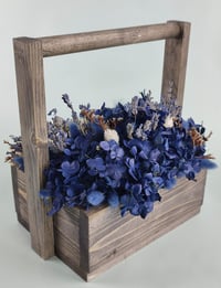 Image 2 of Interior elements: composition in a box of blue dried flowers