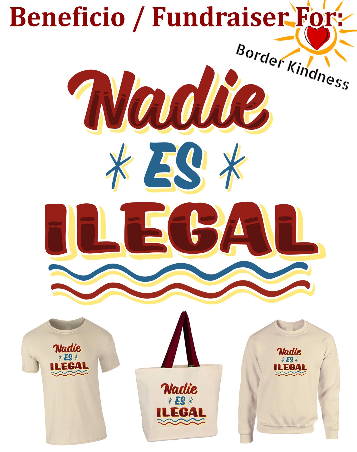 Image of "Nadie Es Ilegal" - Sudadera / Crew Neck - FUNDRAISER