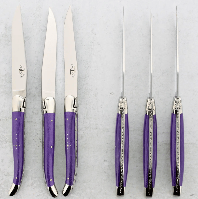 Image of Set of 6 Forge de Laguiole Steak Knives (4 Colors)