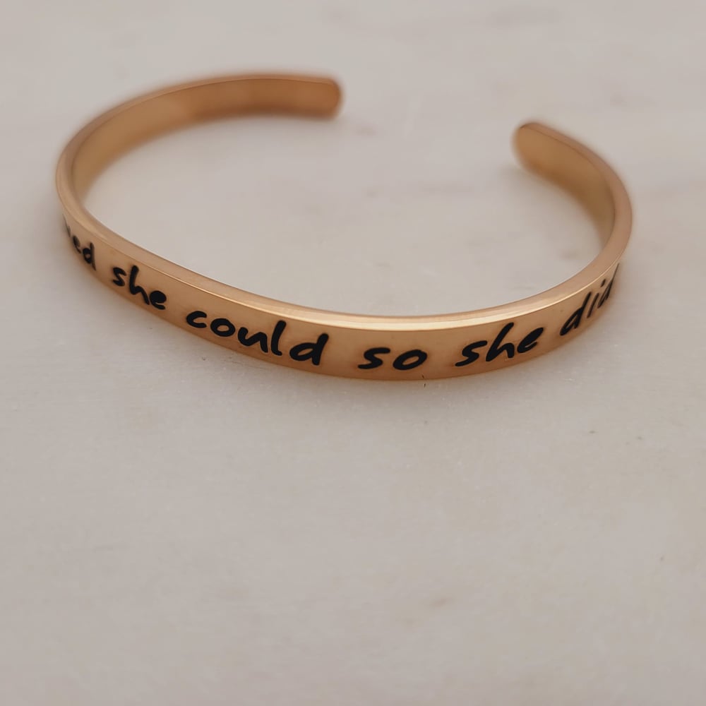 Image of Daughter Gift - She Believed She Could so She Did Bracelet cuff 