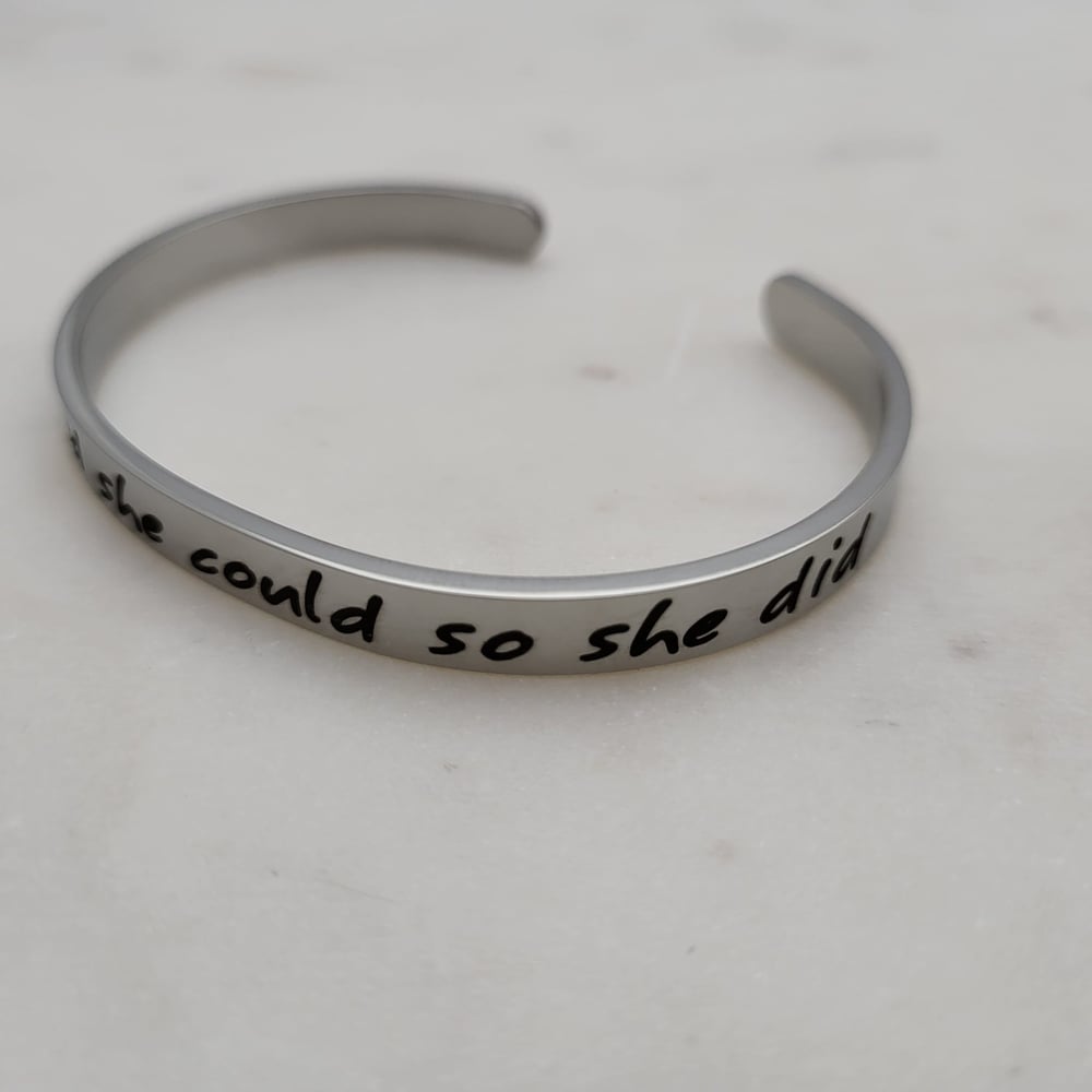 Image of Daughter Gift - She Believed She Could so She Did Bracelet cuff 