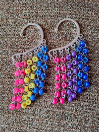 Image 4 of Rainbow and Pride Flags Bead Ear Wrap Cuff