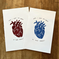 Heavy Heart Print **handmade + limited availability!**