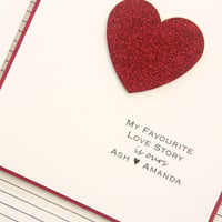 Image 1 of Anniversary Card. Personalised Love Card. My Favourite Love Story Is Ours.