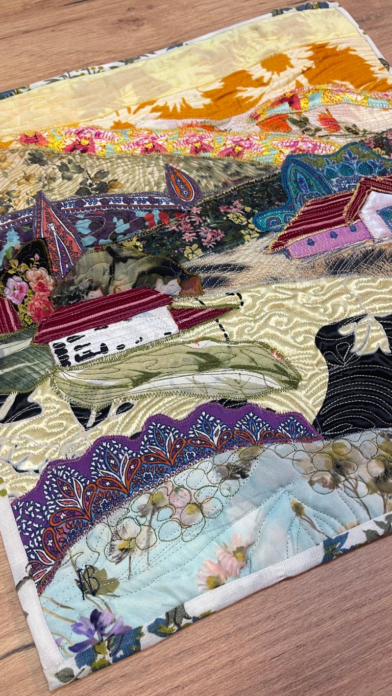 Golden Fields - landscape art quilt Image 2